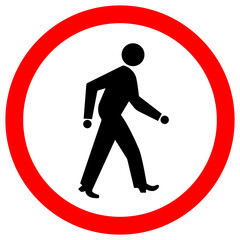 Pedestrian Crossing Road Sign,Vector Illustration, Isolate On White Background Label. EPS10