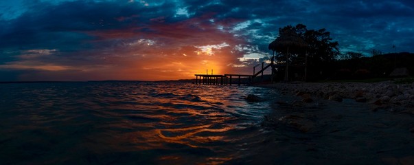 sunset over the sea