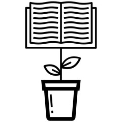 Knowledge Development and Growth Vector Icon Design