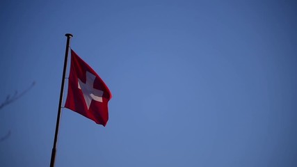swiss flag waving