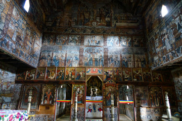 Fototapeta na wymiar Wooden church monument UNESCO from Ieud (Maramures, Transylvania, Romania) 