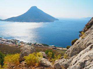 Kalymnos - Blick auf Massouri und Telendos