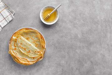Crepes (Blini) and Honey