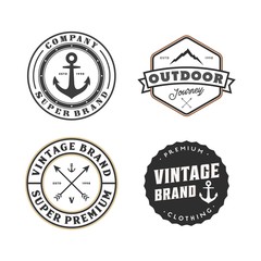 vintage and retro badge logo and icon 