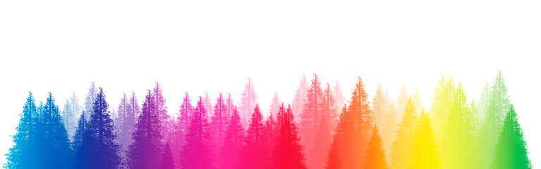 Rainbow Forest Illistration