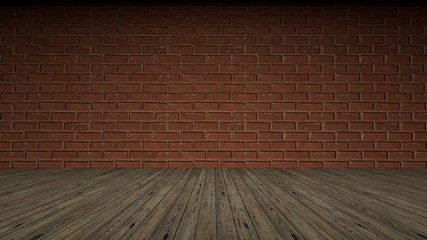 3d rendering of a brick wall frontal view studio