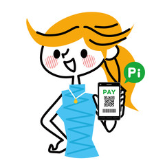 キャッシュレス　PAY　女性