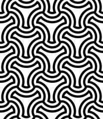 Vector geometric seamless pattern. Modern geometric background with hexagonal tiles.