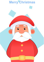 Cute Cartoon Character of Santa Claus Vector Illustration