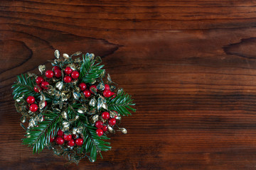 Christmas or New Year decoration background.