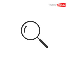 Magnifying Glass Icon Design Vector