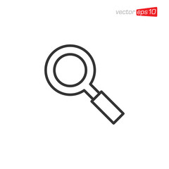 Magnifying Glass Icon Design Vector