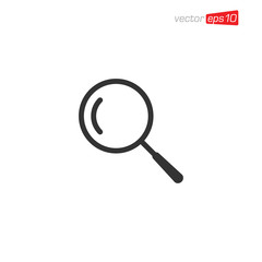 Magnifying Glass Icon Design Vector