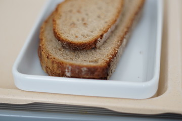 Freshly baked bread with macro lens in best quality scanned