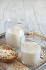 Vegan oat milk, non dairy alternative milk