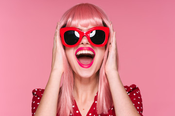 young woman with glasses