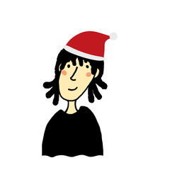 クリスマス帽子のお兄さん4 ドレッドヘア