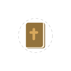 Fototapeta premium Holy Bible colored flat vecor icon