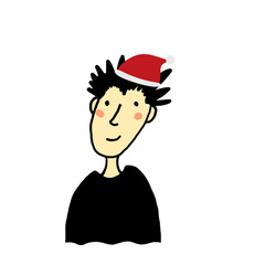 クリスマス帽子のお兄さん6 パンクヘア