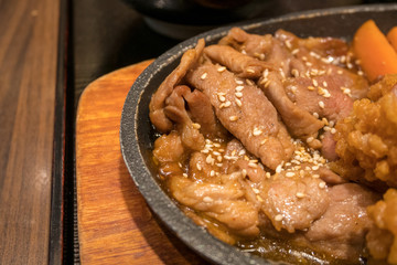 japanese style fried pork on plate