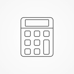 Calculator vector icon sign symbol