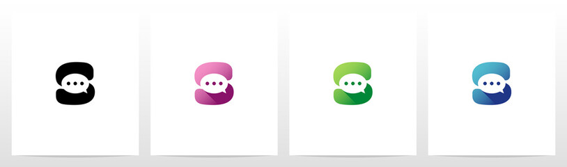 Talk Balloon On Letter Logo Design S