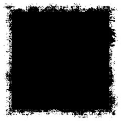 Grunge background black rectangular isolated on white background