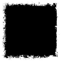 Grunge background black rectangular isolated on white background
