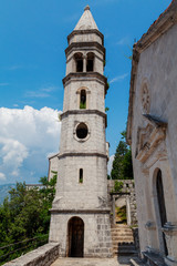Fototapeta na wymiar old bell tower, tower, Perast Montenegro