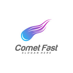 Comet Logo Vector, Comet Logo Design Template, Icon Symbol, Illustration