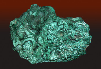 Natural gemstone malacite