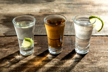 detail of tequila shot
