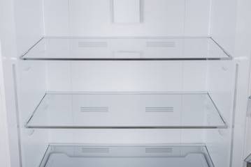 Refrigerator Isolated on White Background. Modern Kitchen and Domestic Major Appliances