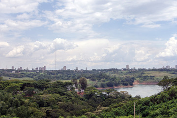 Skyline of Ciudad Del Este and Parana River, Paraguay