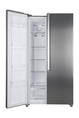 Refrigerator Isolated on White Background. Modern Kitchen and Domestic Major Appliances