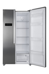 Refrigerator Isolated on White Background. Modern Kitchen and Domestic Major Appliances
