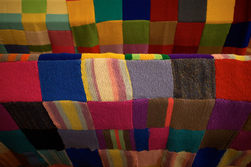 Colorful patchwork blanket