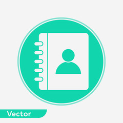 Phone book vector icon sign symbol