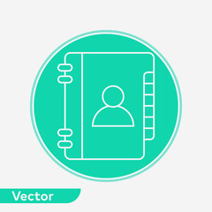 Phone book vector icon sign symbol