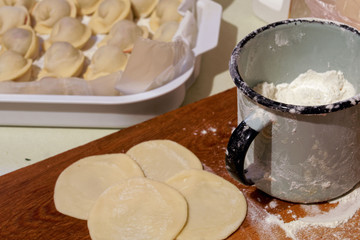 cooking Russian dumplings