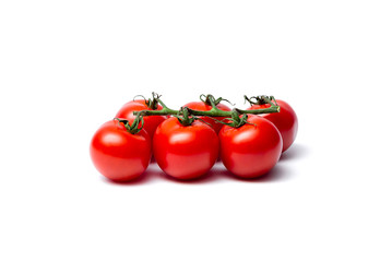cherry tomatoes on a white background