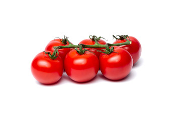 cherry tomatoes on a white background