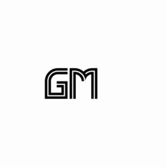 Initial outline letter GM style template	