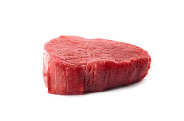Fresh raw beef cut isolated on white