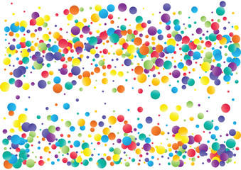 Festive color round confetti background. Abstract frame confetti texture for holiday, postcard, poster, website, carnivals, birthday and children's parties. Cover confetti mock-up. Wedding card layout