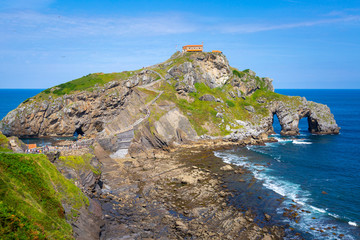 Fototapeta na wymiar Spain, Basque country, San Juan de Gaztelugatxe, view of islet