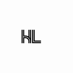 Initial outline letter HL style template	