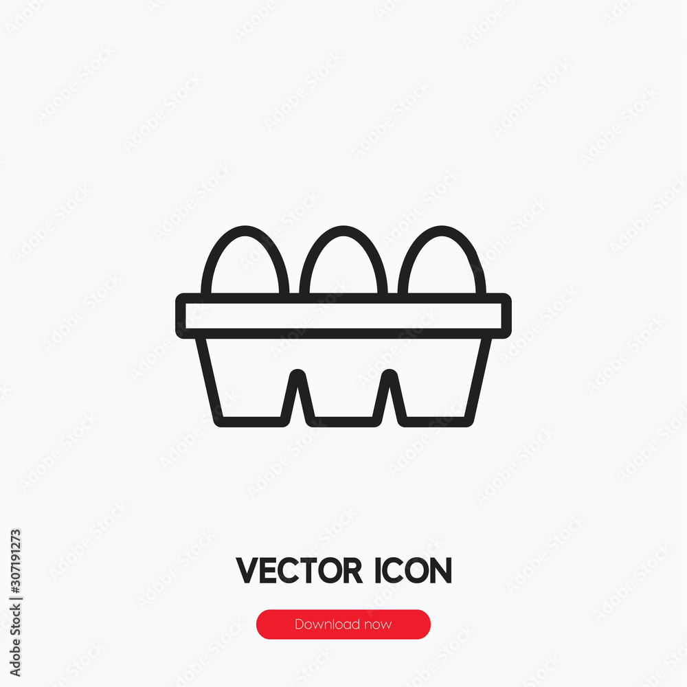 Poster egg packet icon vector. linear style sign for mobile concept and web design. eggs symbol illustratio