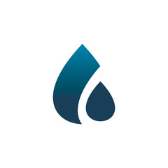 modern water drop logo design