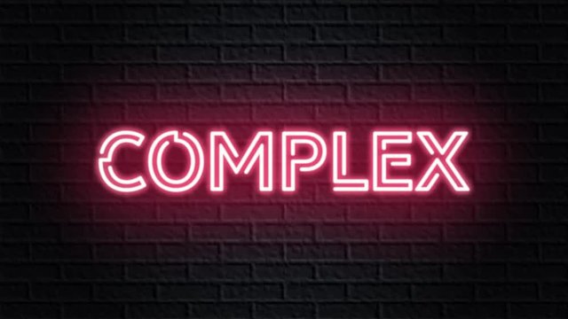 red neon video animation complex